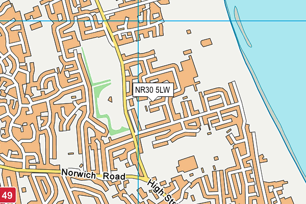NR30 5LW map - OS VectorMap District (Ordnance Survey) NR30 5LW map - OS VectorMap District (Ordnance Survey)