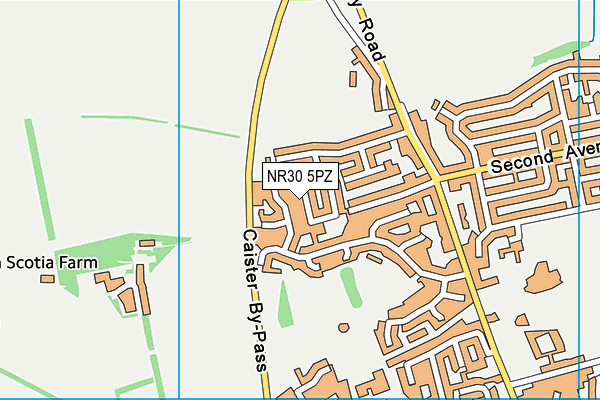 NR30 5PZ map - OS VectorMap District (Ordnance Survey) NR30 5PZ map - OS VectorMap District (Ordnance Survey)