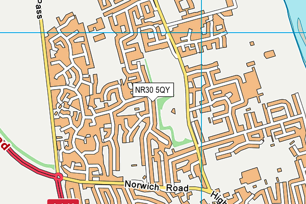 NR30 5QY map - OS VectorMap District (Ordnance Survey) NR30 5QY map - OS VectorMap District (Ordnance Survey)