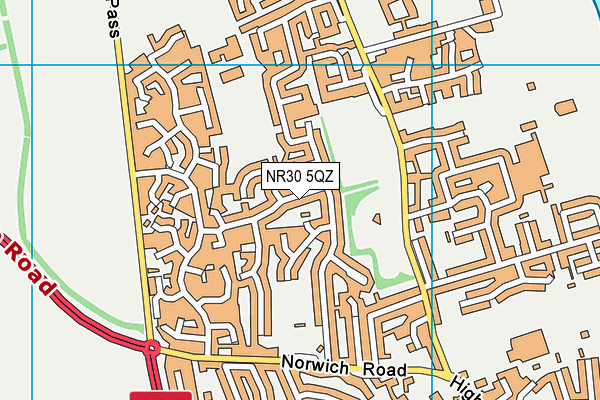 NR30 5QZ map - OS VectorMap District (Ordnance Survey) NR30 5QZ map - OS VectorMap District (Ordnance Survey)