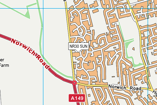 NR30 5UN map - OS VectorMap District (Ordnance Survey) NR30 5UN map - OS VectorMap District (Ordnance Survey)