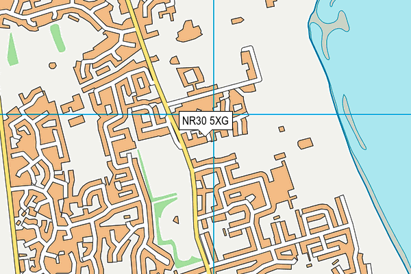 NR30 5XG map - OS VectorMap District (Ordnance Survey) NR30 5XG map - OS VectorMap District (Ordnance Survey)