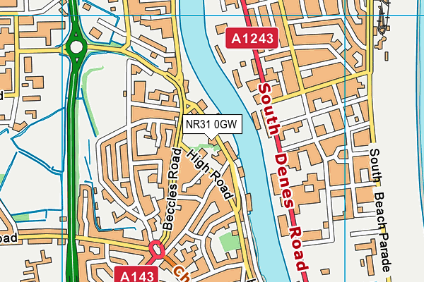 NR31 0GW map - OS VectorMap District (Ordnance Survey) NR31 0GW map - OS VectorMap District (Ordnance Survey)