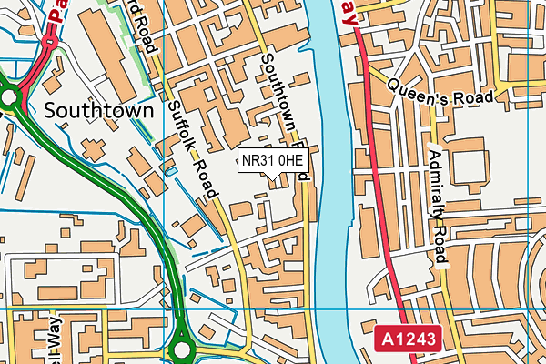 NR31 0HE map - OS VectorMap District (Ordnance Survey)