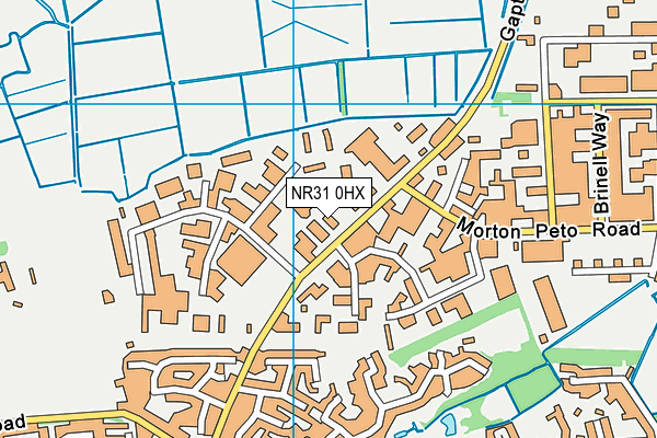 NR31 0HX map - OS VectorMap District (Ordnance Survey) NR31 0HX map - OS VectorMap District (Ordnance Survey)