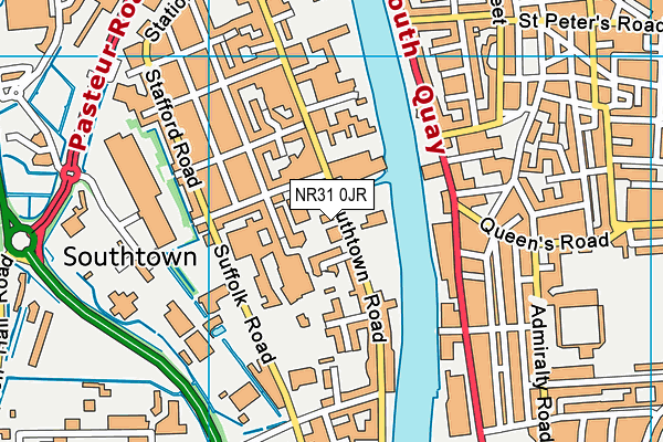 NR31 0JR map - OS VectorMap District (Ordnance Survey)
