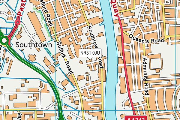 NR31 0JU map - OS VectorMap District (Ordnance Survey)