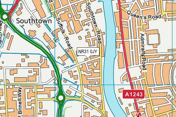 NR31 0JY map - OS VectorMap District (Ordnance Survey) NR31 0JY map - OS VectorMap District (Ordnance Survey)