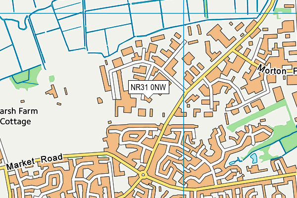 NR31 0NW map - OS VectorMap District (Ordnance Survey) NR31 0NW map - OS VectorMap District (Ordnance Survey)