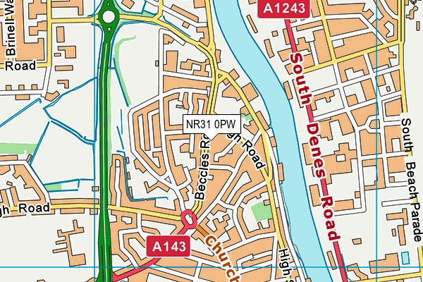 NR31 0PW map - OS VectorMap District (Ordnance Survey) NR31 0PW map - OS VectorMap District (Ordnance Survey)