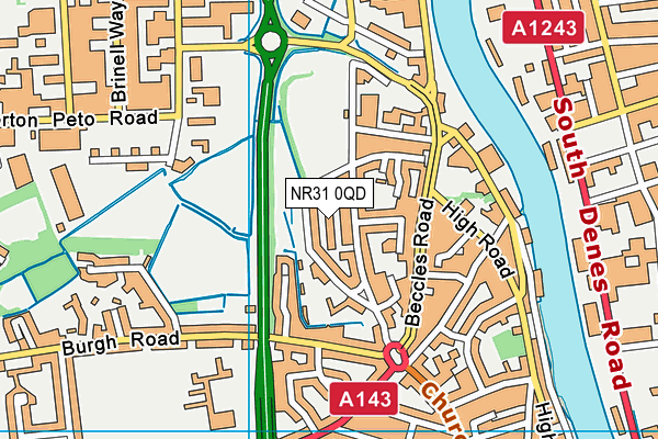 NR31 0QD map - OS VectorMap District (Ordnance Survey) NR31 0QD map - OS VectorMap District (Ordnance Survey)