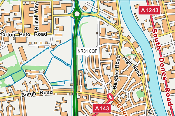 NR31 0QF map - OS VectorMap District (Ordnance Survey) NR31 0QF map - OS VectorMap District (Ordnance Survey)