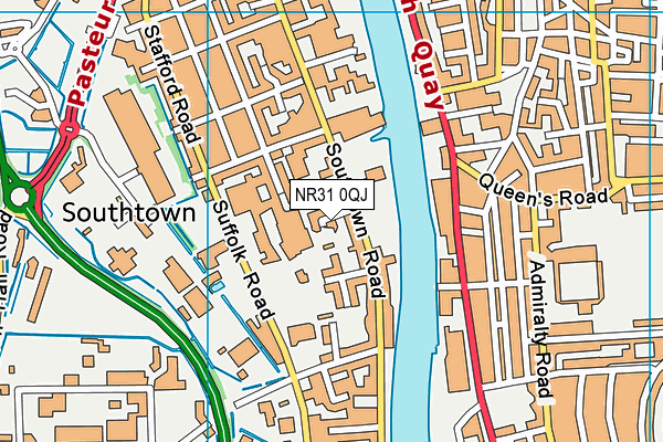 NR31 0QJ map - OS VectorMap District (Ordnance Survey)