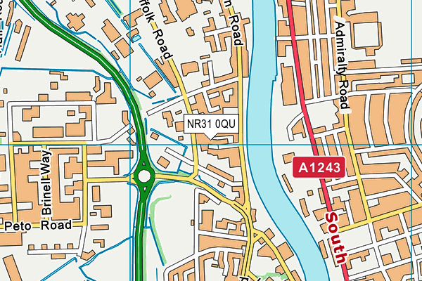 NR31 0QU map - OS VectorMap District (Ordnance Survey) NR31 0QU map - OS VectorMap District (Ordnance Survey)