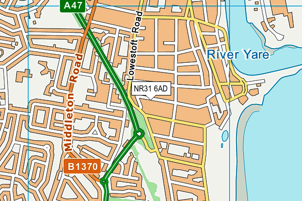 NR31 6AD map - OS VectorMap District (Ordnance Survey)