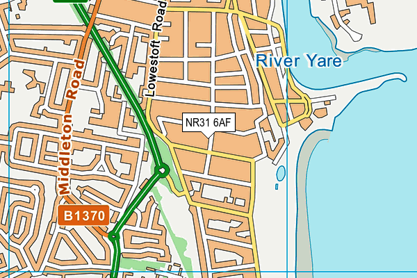 NR31 6AF map - OS VectorMap District (Ordnance Survey) NR31 6AF map - OS VectorMap District (Ordnance Survey)