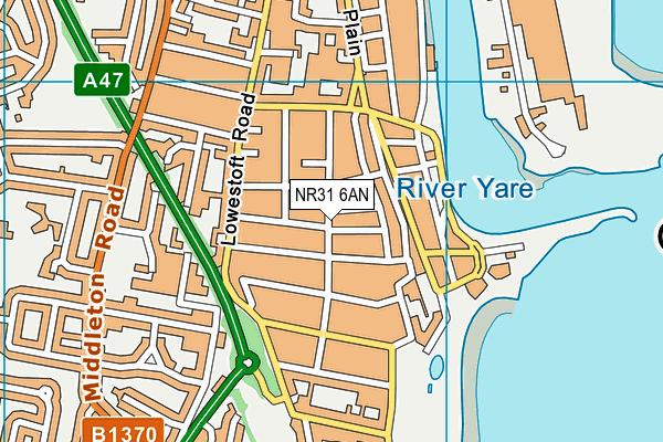 NR31 6AN map - OS VectorMap District (Ordnance Survey) NR31 6AN map - OS VectorMap District (Ordnance Survey)