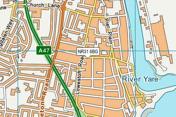 NR31 6BG map - OS VectorMap District (Ordnance Survey)
