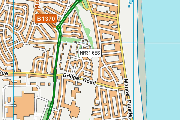 NR31 6ES map - OS VectorMap District (Ordnance Survey) NR31 6ES map - OS VectorMap District (Ordnance Survey)