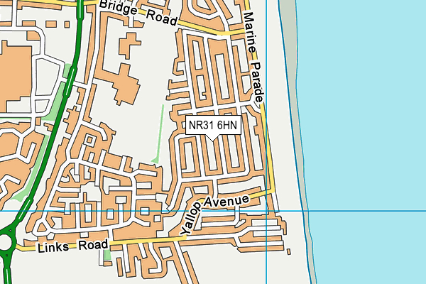 NR31 6HN map - OS VectorMap District (Ordnance Survey)