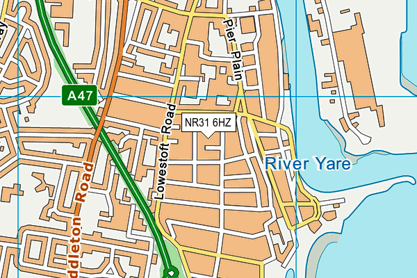 NR31 6HZ map - OS VectorMap District (Ordnance Survey)