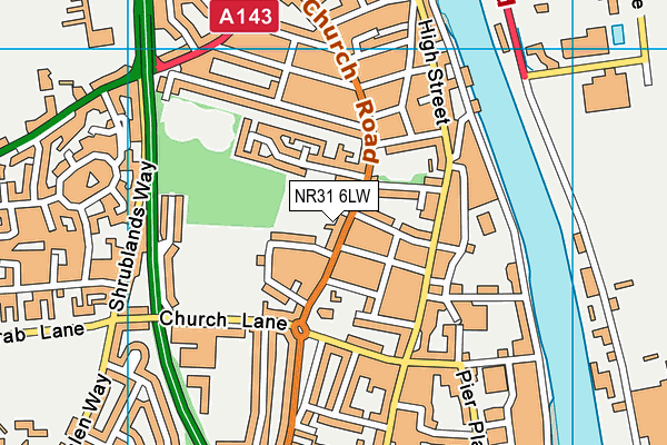 NR31 6LW map - OS VectorMap District (Ordnance Survey)
