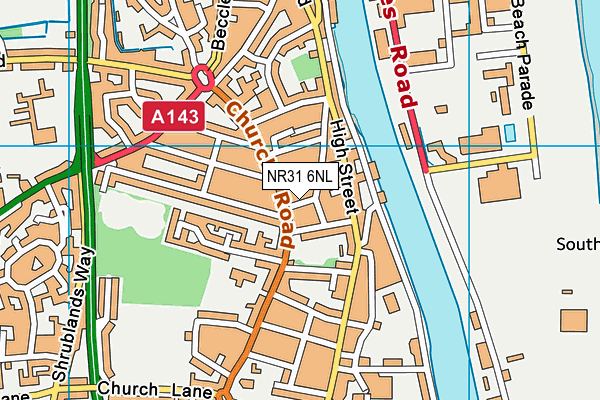 NR31 6NL map - OS VectorMap District (Ordnance Survey)