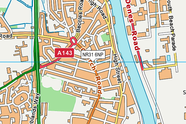 NR31 6NP map - OS VectorMap District (Ordnance Survey)