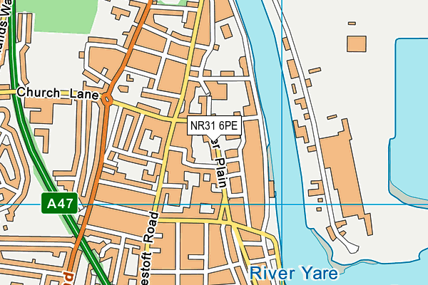 NR31 6PE map - OS VectorMap District (Ordnance Survey) NR31 6PE map - OS VectorMap District (Ordnance Survey)