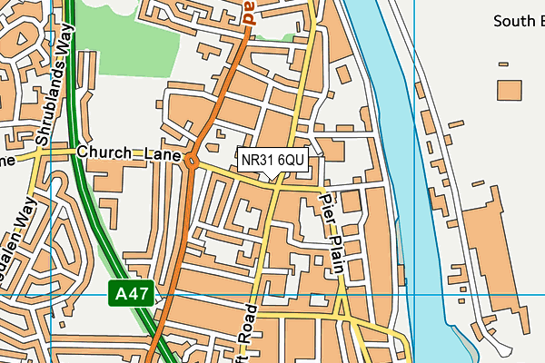 NR31 6QU map - OS VectorMap District (Ordnance Survey)