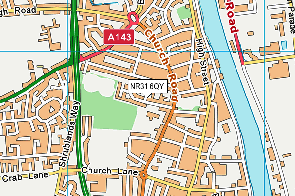 NR31 6QY map - OS VectorMap District (Ordnance Survey)