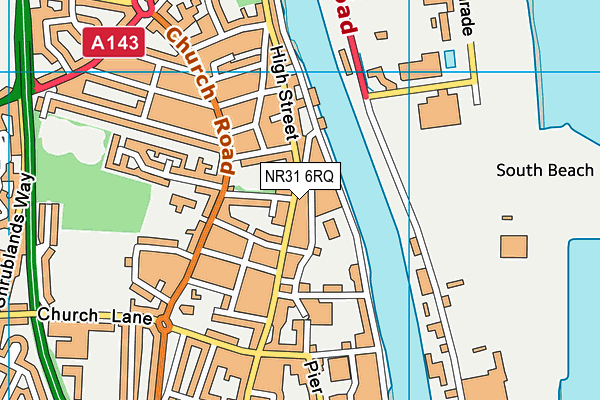 NR31 6RQ map - OS VectorMap District (Ordnance Survey)