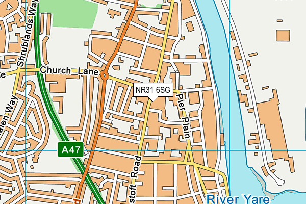 NR31 6SG map - OS VectorMap District (Ordnance Survey)