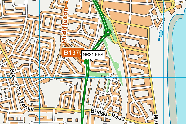 NR31 6SS map - OS VectorMap District (Ordnance Survey)