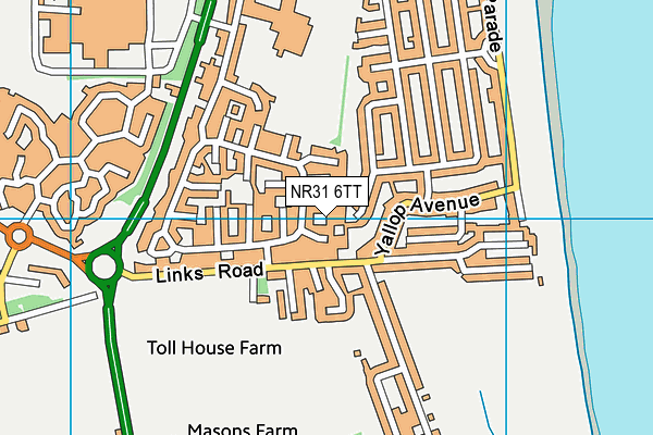NR31 6TT map - OS VectorMap District (Ordnance Survey) NR31 6TT map - OS VectorMap District (Ordnance Survey)