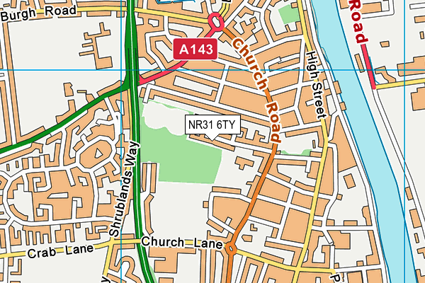 NR31 6TY map - OS VectorMap District (Ordnance Survey) NR31 6TY map - OS VectorMap District (Ordnance Survey)