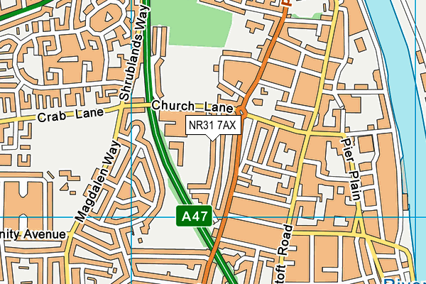 NR31 7AX map - OS VectorMap District (Ordnance Survey) NR31 7AX map - OS VectorMap District (Ordnance Survey)