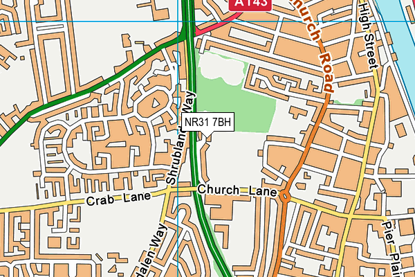 NR31 7BH map - OS VectorMap District (Ordnance Survey)