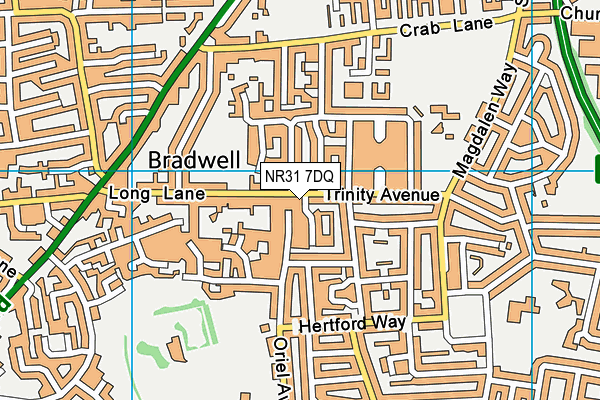 NR31 7DQ map - OS VectorMap District (Ordnance Survey)