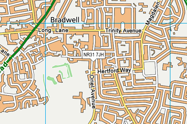 NR31 7JH map - OS VectorMap District (Ordnance Survey) NR31 7JH map - OS VectorMap District (Ordnance Survey)