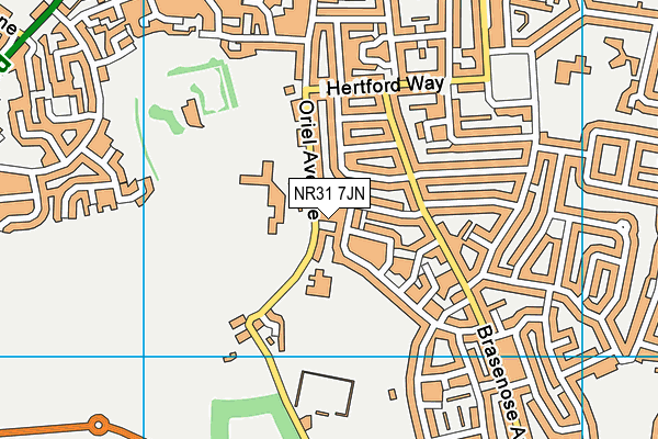 NR31 7JN map - OS VectorMap District (Ordnance Survey) NR31 7JN map - OS VectorMap District (Ordnance Survey)