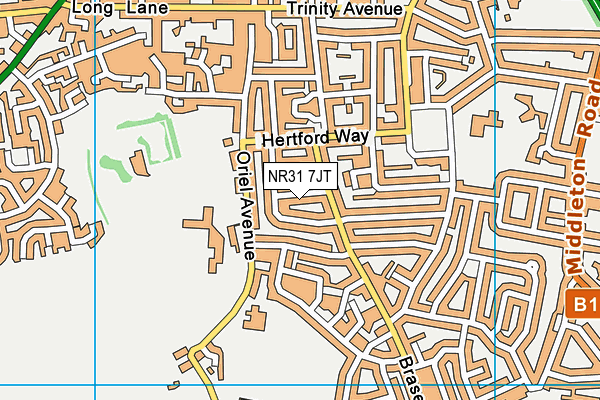 NR31 7JT map - OS VectorMap District (Ordnance Survey) NR31 7JT map - OS VectorMap District (Ordnance Survey)