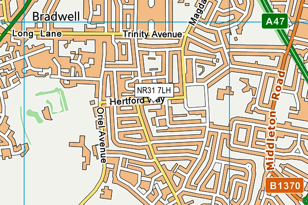 NR31 7LH map - OS VectorMap District (Ordnance Survey) NR31 7LH map - OS VectorMap District (Ordnance Survey)