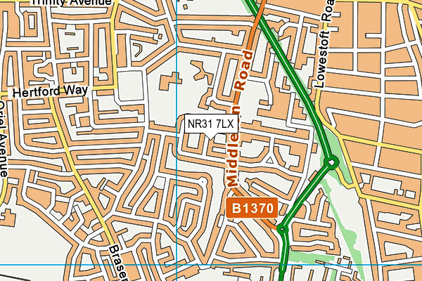 NR31 7LX map - OS VectorMap District (Ordnance Survey) NR31 7LX map - OS VectorMap District (Ordnance Survey)