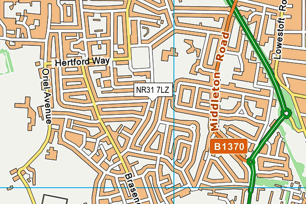 NR31 7LZ map - OS VectorMap District (Ordnance Survey) NR31 7LZ map - OS VectorMap District (Ordnance Survey)