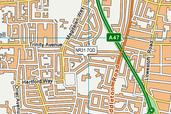 NR31 7QD map - OS VectorMap District (Ordnance Survey) NR31 7QD map - OS VectorMap District (Ordnance Survey)