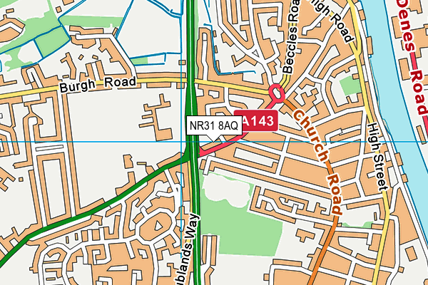 NR31 8AQ map - OS VectorMap District (Ordnance Survey) NR31 8AQ map - OS VectorMap District (Ordnance Survey)