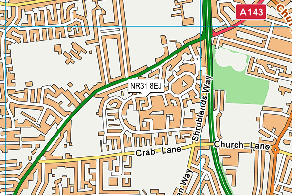 NR31 8EJ map - OS VectorMap District (Ordnance Survey) NR31 8EJ map - OS VectorMap District (Ordnance Survey)