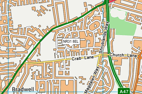 NR31 8EL map - OS VectorMap District (Ordnance Survey) NR31 8EL map - OS VectorMap District (Ordnance Survey)