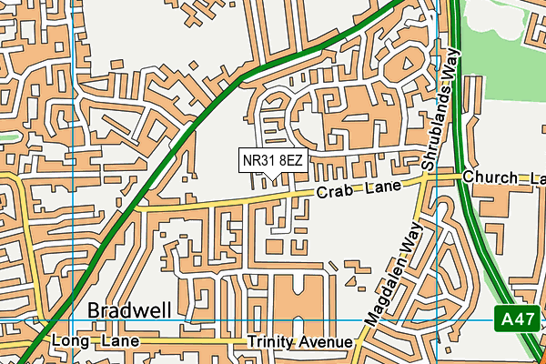 NR31 8EZ map - OS VectorMap District (Ordnance Survey)